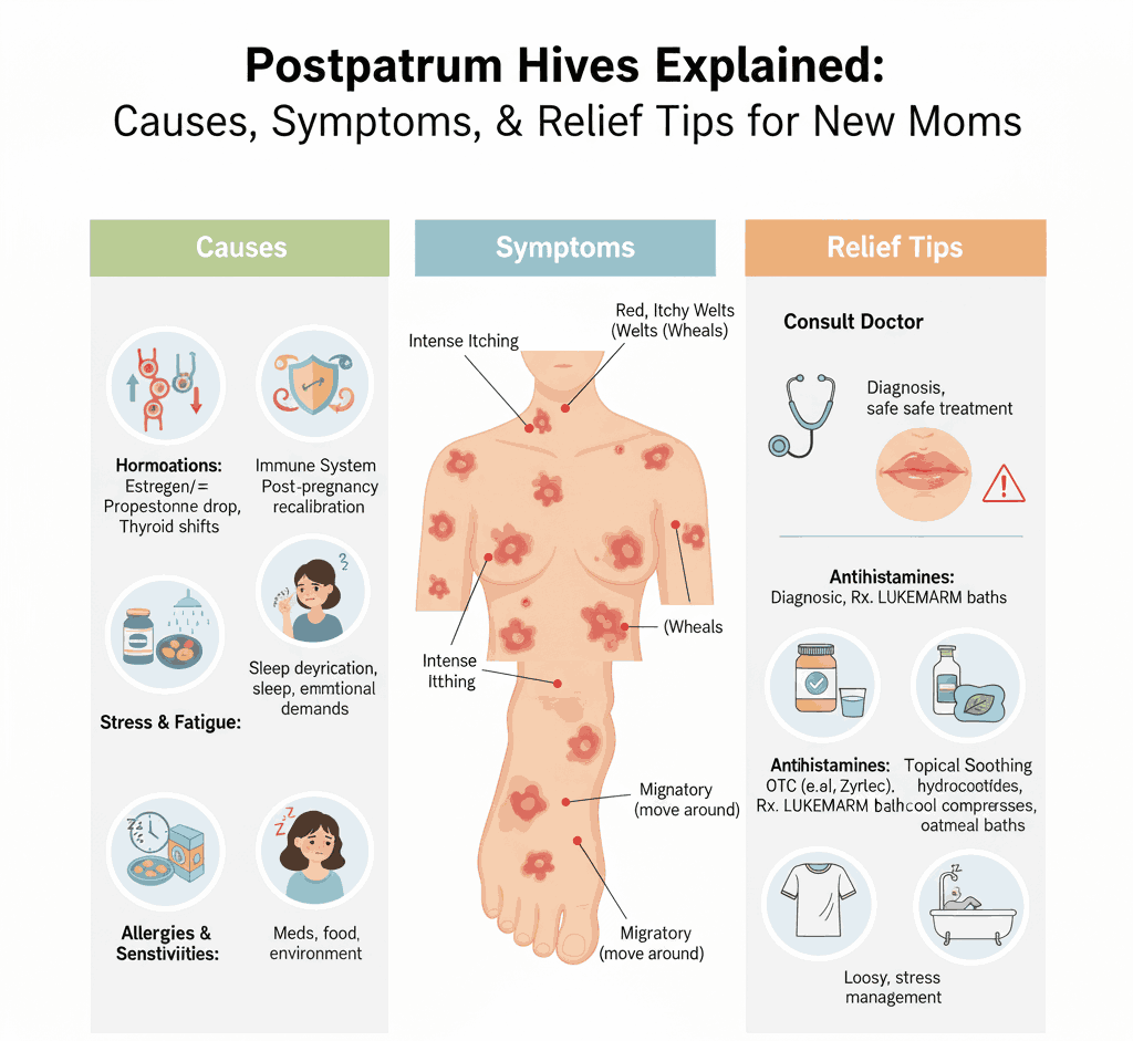 Postpartum Hives: Causes, Symptoms, and Relief Tips for New Moms