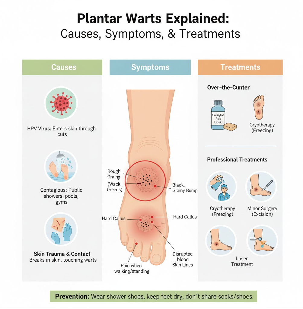 Plantar Warts Explained: Causes, Symptoms, and Best Treatments